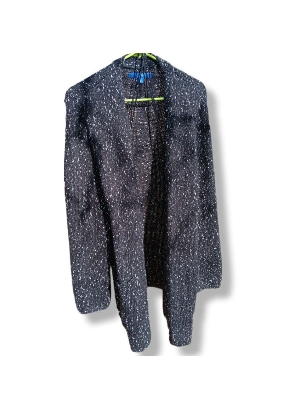 Apt. 9 Cardigan Sweater Black with Silver Threads Size XL